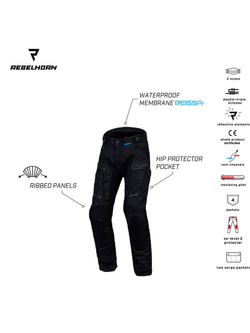 Spodnie motocyklowe Rebelhorn Cubby IV czarne