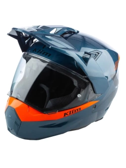 Kask adventure Klim X1 Alpha niebiesko-pomarańczowy