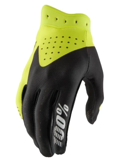 Rękawice cross dziecięce 100% iTrack fluo-czarne