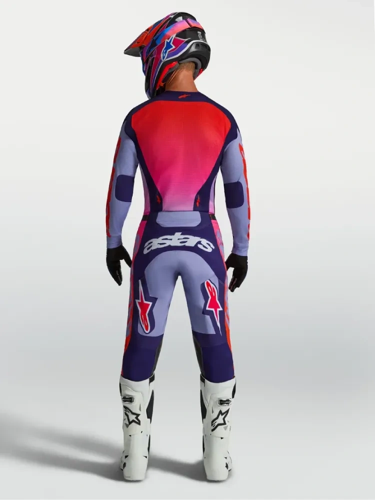 Spodnie cross Alpinestars MX Racer Air Hunt fioletowo-różowe