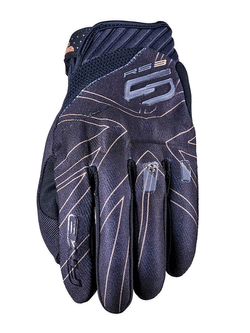 Rękawice motocyklowe Five RS3 Evo Graphics Union Jack czarno-złote