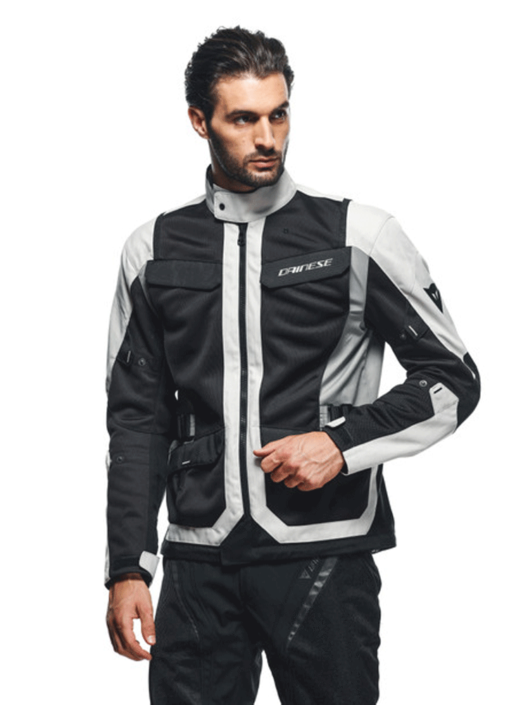 Kurtka motocyklowa tekstylna Dainese Desert Tex szaro-czarna