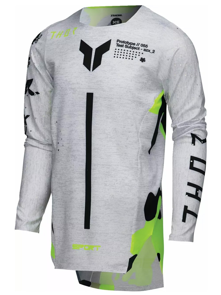 Bluza enduro dziecięca Thor Sportmode Riot biało-fluo