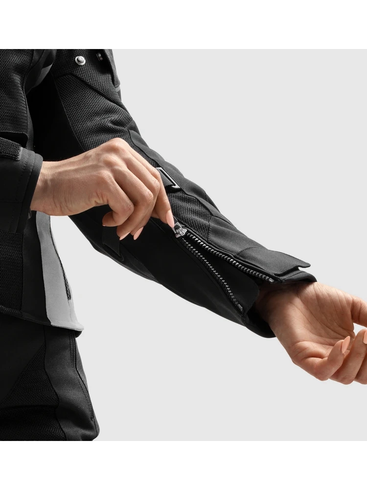 Kurtka motocyklowa damska tekstylna Rebelhorn Hiflow V czarno-szaro-żółta