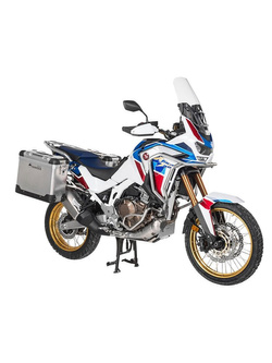 Zestaw: kufry boczne aluminiowe srebrne Zega Pro + stelaże srebrne Touratech Honda CRF1100L Africa Twin (22-)/ Adventure Sports (31+38L)