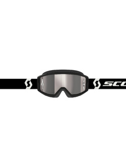 Gogle motocyklowe Scott Primal ze srebrną lustrzaną szybą czarno-białe