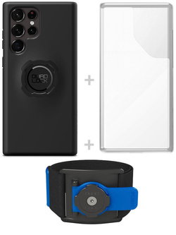 Zestaw do biegania: etui na telefon Samsung Galaxy S22 Ultra + wodoodporny pokrowiec + opaska sportowa Quad Lock
