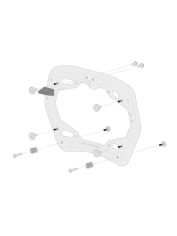 Zestaw: kufry boczne DUSC L + kufer centralny DUSC L + stelaże PRO + stelaż Adventure-Rack SW-Motech Ducati Multistrada V4/ S/ Pikes Peak (24-)  [poj.: 3 x 41l]