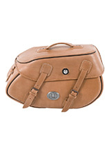 Sakwa skórzana prawa Hepco&Becker Buffalo do montażu na stelażu C-Bow brązowa