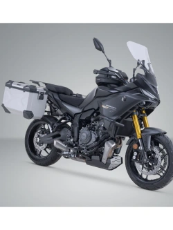 Zestaw: kufry boczne TRAX ADV + stelaże PRO SW-Motech Yamaha Tracer 7/ GT (RM55, RM56) (25-) srebrne [poj.: 2 x 45 L]