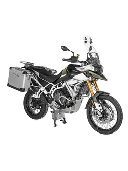 Zestaw: kufry boczne z anodowanego aluminium "And-S" Zega Pro + stelaże srebrne Touratech Triumph Tiger 900 Rally / Pro / GT / GT Pro (20-) (31+38L)