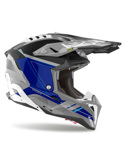 Kask enduro Airoh Aviator 3 Saber szaro-niebieski