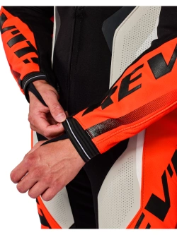 Kombinezon motocyklowy jednoczęściowy REV’IT! Hyperspeed 3 szaro-fluo czerwony