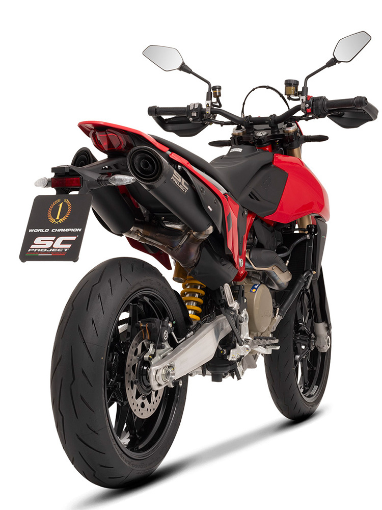 Tłumik motocyklowy podwójny SC-Project S1-C Ducati Hypermotard 698 Mono/RVE (24-) czarny mat