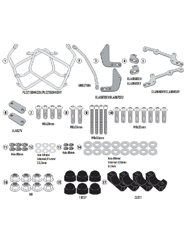Stelaż kufrów bocznych Monokey Kappa KL One-Fit Yamaha Tracer 9/ GT (21-24)/ GT+ (23-24)