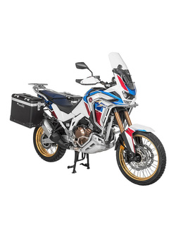 Zestaw: kufry boczne z anodowanego aluminium czarne Zega Pro + stelaże czarne Touratech Honda CRF1100L Africa Twin (22-)/ Adventure Sports (38+45L)