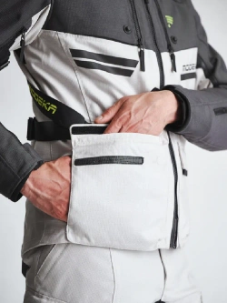 Kurtka motocyklowa tekstylna Modeka Atlaz czarno-popielata