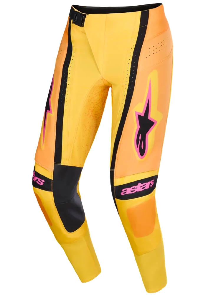 Spodnie cross Alpinestars MX Techstar Nomur pomarańczowo-żółto-czarne