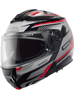 Kask szczękowy Schuberth C5 Velocity czarno-szaro-czerwony