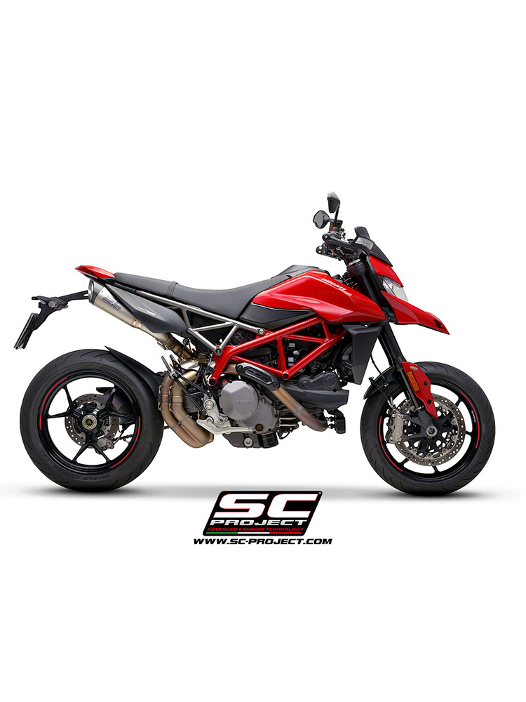 Tłumik motocyklowy podwójny SC-Project S1 Ducati Hypermotard 950 RVE SP (21-24) tytan