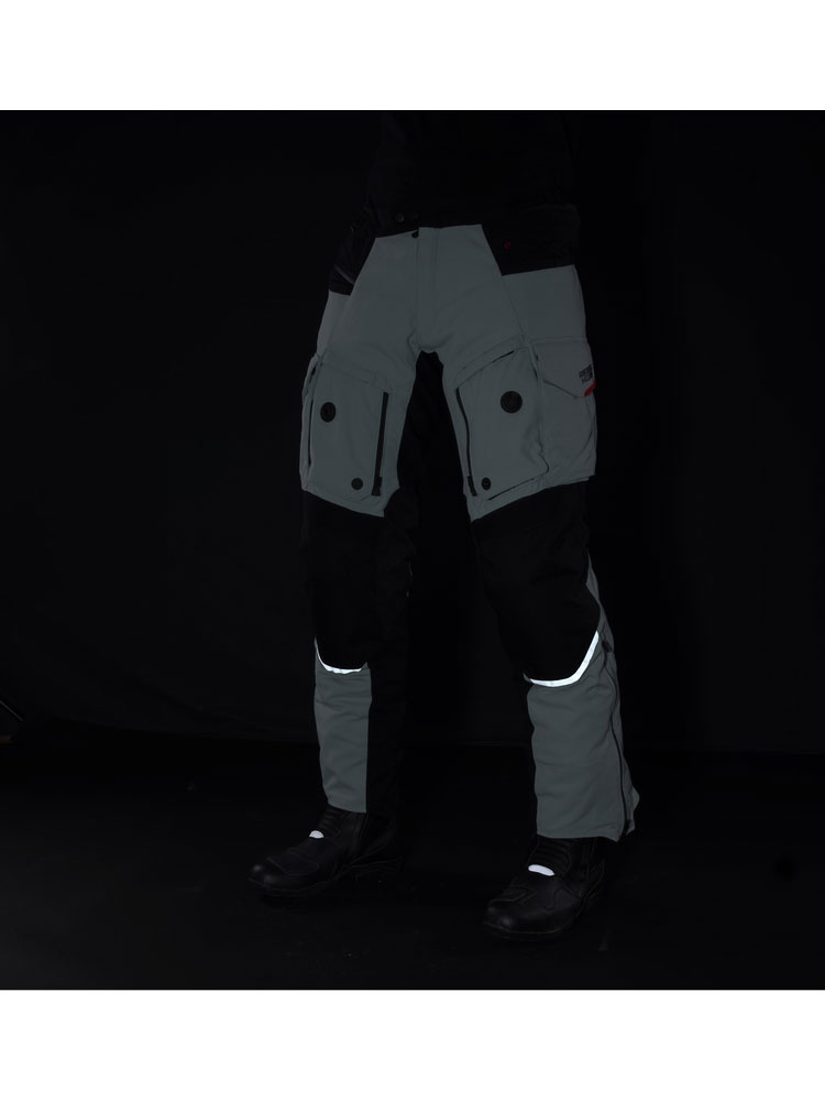 Spodnie motocyklowe tekstylne Rebelhorn Range szaro-czarne