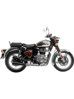 Tłumik motocyklowy LeoVince Classic Racer [Slip-On, Stainless Steel] do Royal Enfield Meteor 350 (21-) czarny