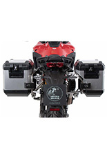 Zestaw: kufry boczne + stelaże Hepco&Becker Xplorer Cutout do Ducati Multistrada V4 / S / S Sport (21-24) srebrny