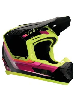 Kask enduro Thor Fleet czarno-różowy-fluo