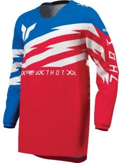 Bluza enduro dziecięca Thor Launchmode Shockie czerwono-niebieska