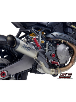 Tłumik SC-Project S1 Titanium + Carbon (Slip on) - Ducati Monster 821 [18-20]