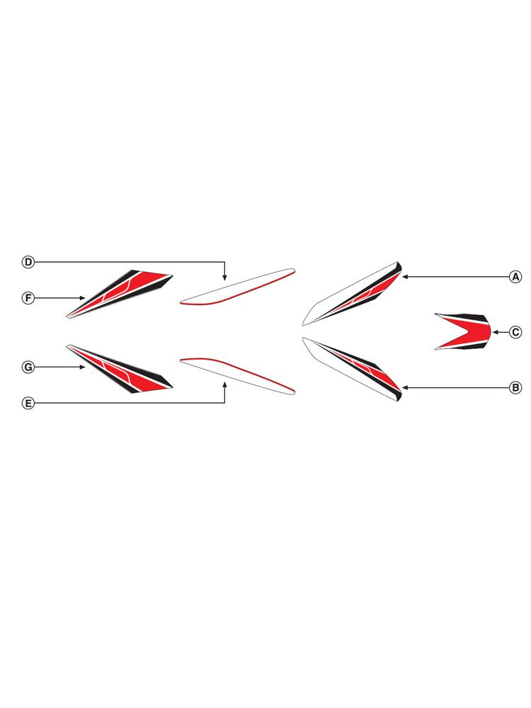 Zestaw naklejek PUIG do Yamaha X-Max 125/250 10-15 (czarne)