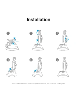 Uchwyt z przyssawką Insta360 Suction Cup Action Camera czarny