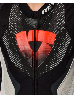 Kombinezon motocyklowy jednoczęściowy REV’IT! Hyperspeed 3 szaro-fluo czerwony