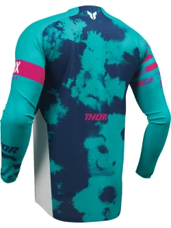 Bluza enduro Thor Launchmode Bleach biało-niebieska