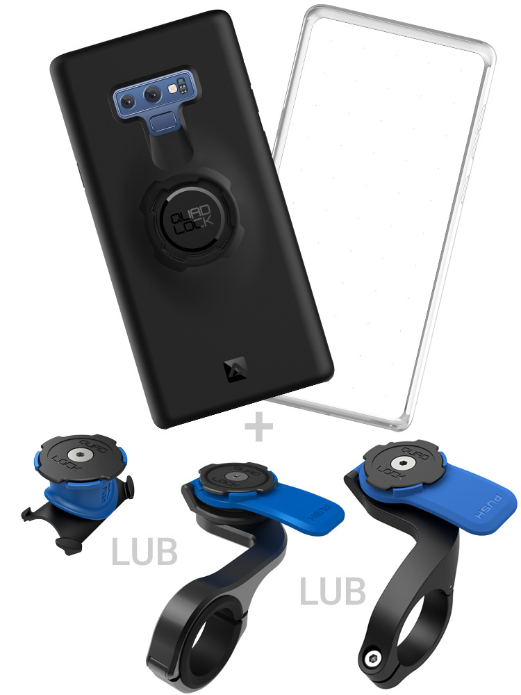 Etui na telefon Samsung Galaxy Note9 + pokrowiec przeciwdeszczowy + mocowanie rowerowe Quad Lock