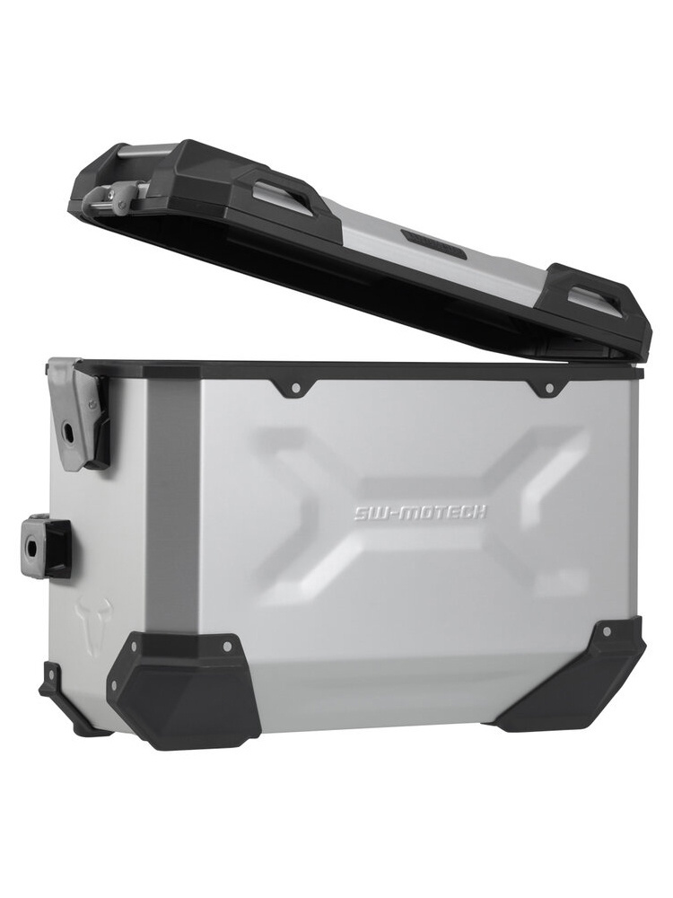 Zestaw: kufry boczne TRAX ADV + stelaże PRO 45/37 L Sw-Motech Suzuki V-Strom 800DE, V-Strom 800 (23-) (pojemność 37 i 45 L) srebrne