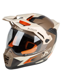 Kask integralny Klim Krios PRO Karbon brązowo-pomarańczowy