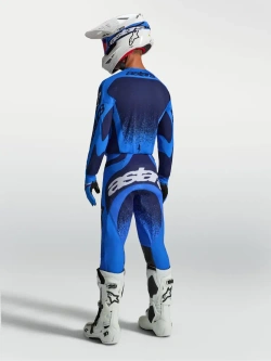 Spodnie cross Alpinestars MX Techstar Swan niebieskie
