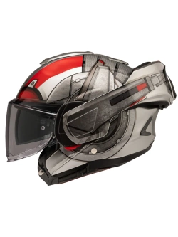 Kask szczękowy HJC F100 Ant-Man Marvel srebrno-czerwony