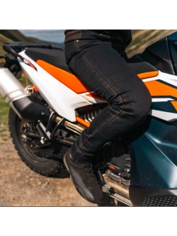 Jeansy motocyklowe Knox Colton Slim Aged Black Rust czarne