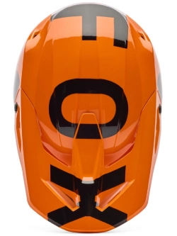Kask enduro dziecięcy Fox V1 Shield czarno-pomarańczowy
