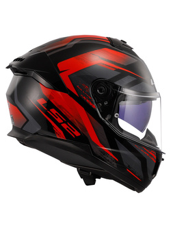 Kask integralny LS2 FF808 Stream II Fury czarno-czerwony