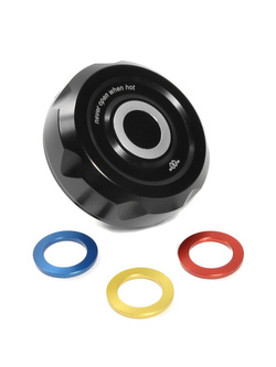 Korek chłodnicy GILLES aluminiowy czarny