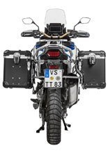 Zestaw: kufry boczne z anodowanego aluminium czarne Zega Evo X + stelaże srebne Touratech Honda CRF1100L Africa Twin (22-)/ Adventure Sports (2 x 45L)