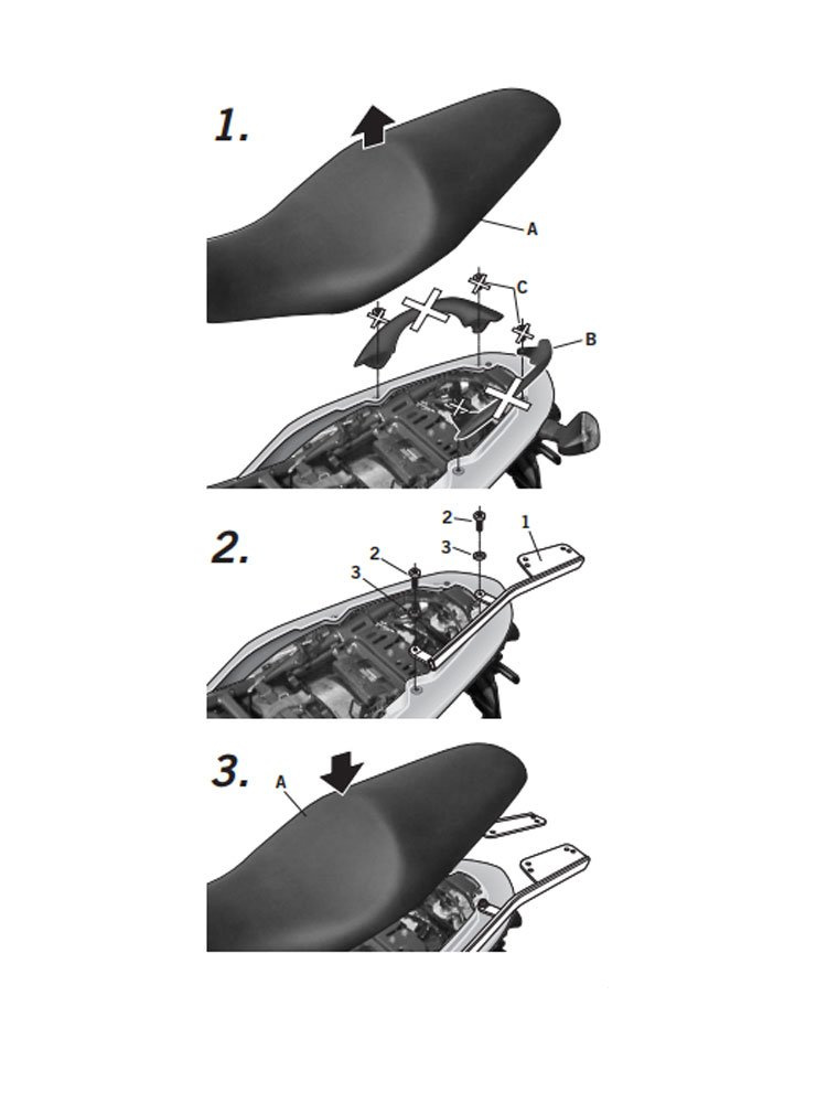Stelaż pod kufer centralny Shad do Kawasaki ER6 N-F (06-08)