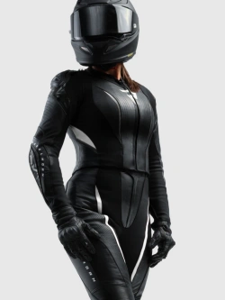 Kurtka motocyklowa damska skórzana Rebelhorn Diva RS czarno-biała