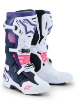 Buty enduro Alpinestars MX Tech 10 biało-fioletowo-niebieskie