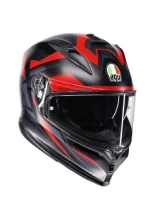 Kask integralny AGV K7 Glimpse czarno-czerwony matowy