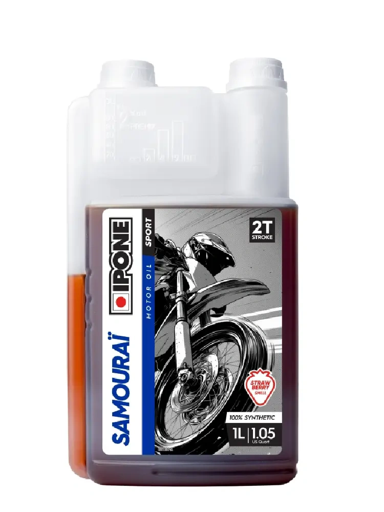Olej do mieszanki IPONE Samourai Racing 2T 100% syntetyk, truskawka [pojemność: 1 litr]