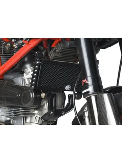 Osłona chłodnicy R&G Racing Ducati Hypermotard 1100 (10-) czarna aluminiowa